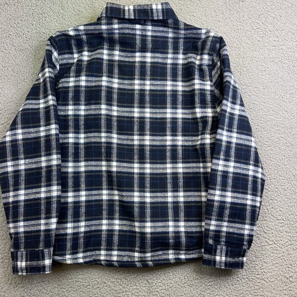 Jachs NY Men's Buffalo Plaid Wool Blend Blue White Jacket Sherpa Lined Sz XL - Picture 11 of 11